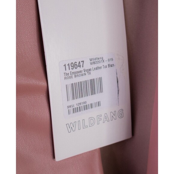 Wildfang Dusky Rose Leather Blazer Jacket - Picture 8 of 16